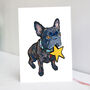 Star French Bulldog Christmas Card, thumbnail 3 of 7