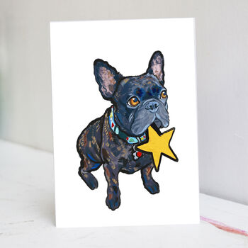 Star French Bulldog Christmas Card, 3 of 7