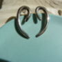 Infinity Silver Curved Earrings, thumbnail 6 of 6