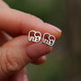Elephant Earrings Animal Studs Silver Jewellery, thumbnail 1 of 3