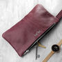 Monogrammed Genuine Leather Clutch Bag, thumbnail 11 of 12