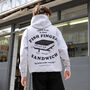 Fish Finger Sandwich Unisex Graphic Hoodie In Grey, thumbnail 6 of 7