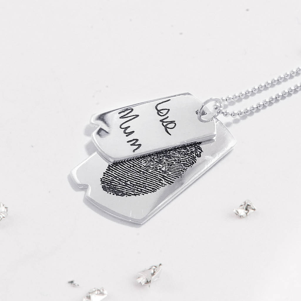 Pet Memorial Ashes Or Hair Double Dog Tag Necklace, 1 of 4