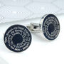 Personalised Message Round Cufflinks, thumbnail 1 of 8
