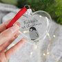 Baby Penguin First Christmas Glass Bauble Decoration, thumbnail 2 of 7