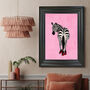 Custom A4 Framed Zebra In Heels Print Limited Edition, thumbnail 2 of 5