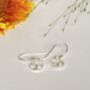 Delicate Solid Silver Indian Earrings, thumbnail 2 of 3