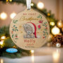 Personalised Tiny Tatty Teddy First Christmas Decoration, thumbnail 4 of 4
