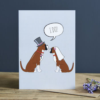 Boxer Wedding / Engagement Card, 2 of 2