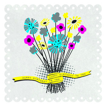 Birthday Bunch Of Flowers Card, 2 of 2