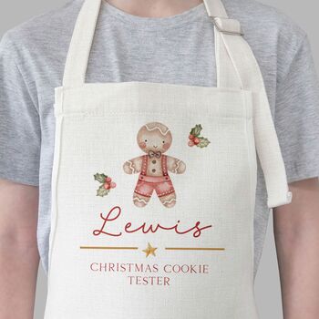 Cookie Tester Child's Christmas Apron, 2 of 2