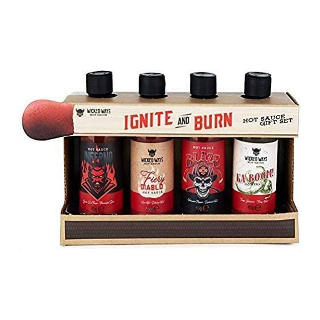 Ignite And Burn Hot Sauce Gift Set, 1 of 4