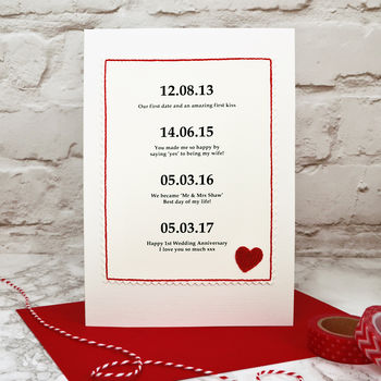 Special Dates Personalised Anniversary Card, 3 of 3
