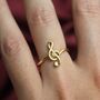 Sterling Silver Treble Clef Ring, thumbnail 1 of 7