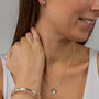 Leaf Texture Sterling Silver Dome Jewellery Set, thumbnail 4 of 6