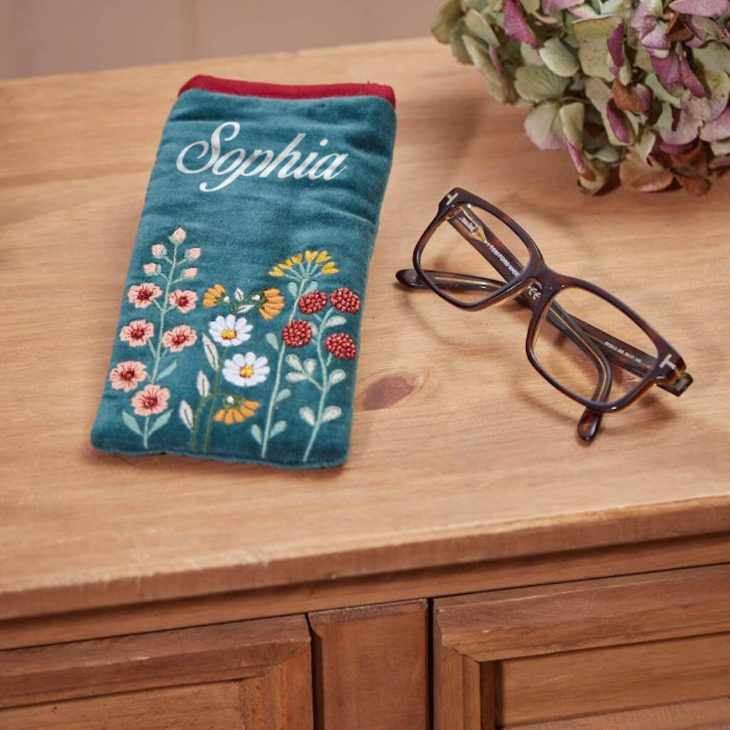 Personalised Floral Beaded Glasses Case, 1 of 4