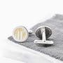 Sterling Silver And Gold Plated Deco Monogram Cufflinks, thumbnail 1 of 4