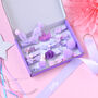 Personalised Lilac Hair Clip Accessories Set, thumbnail 1 of 4