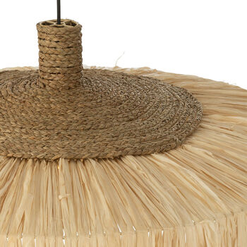 Natural Raffia And Woven Jute Pendant Light, 4 of 8