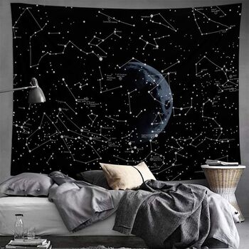 Constellation Space Galaxy Wall Tapestry, 5 of 7