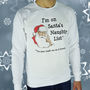 I'm On Santa's Naughty List Adult Christmas Sweatshirt, thumbnail 2 of 7