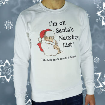I'm On Santa's Naughty List Adult Christmas Sweatshirt, 2 of 7