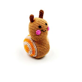 Handmade Snail Brown Sugar Fair Trade Toy, 5 of 5