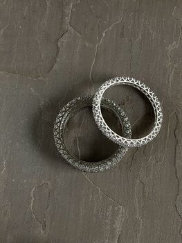 Elsie Silver Festive Bangles | Bridal Gift | Oxidised Finish | Kara Chori Bangles Set Intricate | Gift For Her, 8 of 8