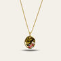 Dainty Gold Cluster Gemstone Necklace With Rainbow Gemstones, thumbnail 2 of 4
