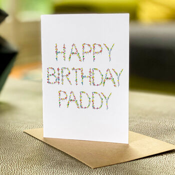 Personalised Balloon Font Birthday Card, 2 of 2