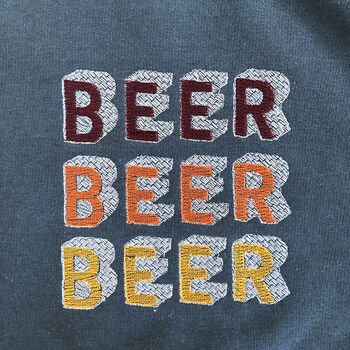 'Beer, Beer, Beer' Embroidered Sweatshirt, 3 of 5