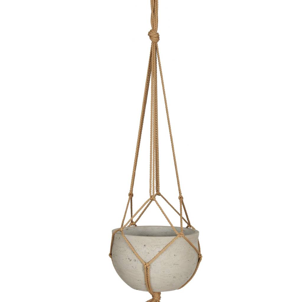 hanging cement planter by idyll home