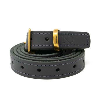 Leather Multiple Size Skinny Belt, 5 of 12