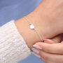 18ct Gold Plated Or Silver Personalised Heart Bracelet, thumbnail 1 of 4