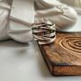 Vintage Chunky Multilayer Twisted Statement Ring, thumbnail 6 of 6