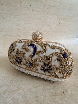 Oval Off White Clutch Bag, 6 of 9