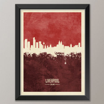 Liverpool Skyline Print And Box Canvas, 3 of 7