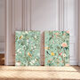 Set Of Two Chinoiserie Green Floral Bird Art Prints, thumbnail 2 of 4