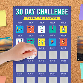 30 Day Challenge Scratch Off Poster, 8 of 12