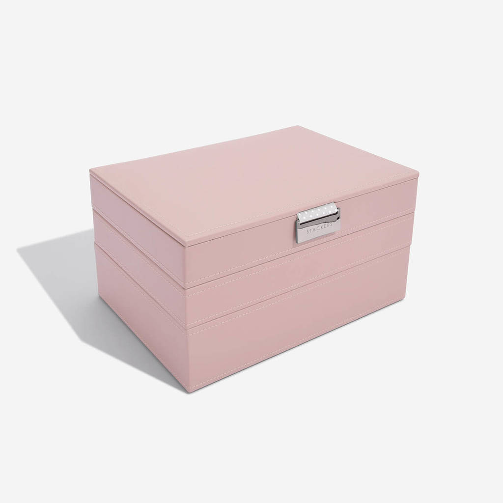 Soft Pink Classic Jewellery Box By Stackers | notonthehighstreet.com