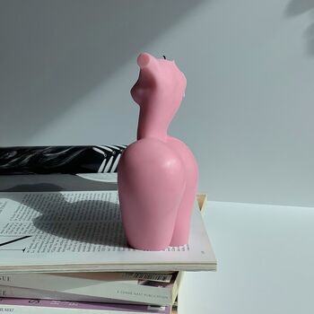 Scented Pastel Pink Sculpture Body Pillar Candle L, 2 of 3