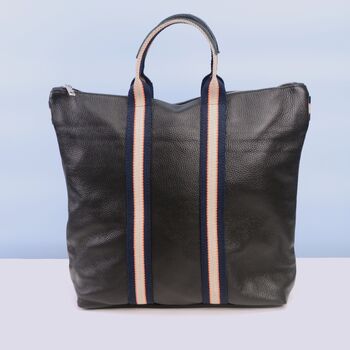 Monogram Large Leather Backpack Handbag, 8 of 10