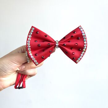 Valentines Red Sparkle Pet Bow Tie, 2 of 7
