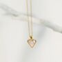 Mother Of Pearl Heart Necklace In 18 K Gold Plate, thumbnail 1 of 6