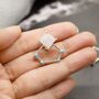 Raw Moonstone, Turquoise Sterling Silver Earrings, thumbnail 7 of 7