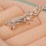 Personalised Bearded Dragon Silver Chain Bracelet, thumbnail 1 of 7