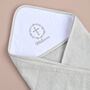 Personalised Mink Hooded Towel For Christening, thumbnail 4 of 7