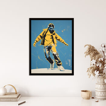 Dancing Through Life Yellow Blue Teen Wall Art Print, 4 of 6