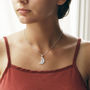 Sterling Silver Henna Moon Necklace, thumbnail 2 of 7