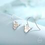Highland Cow Drop Dangling Earrings In Sterling Silver, thumbnail 2 of 11
